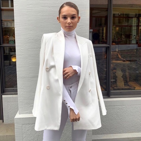 zara pink double breasted blazer